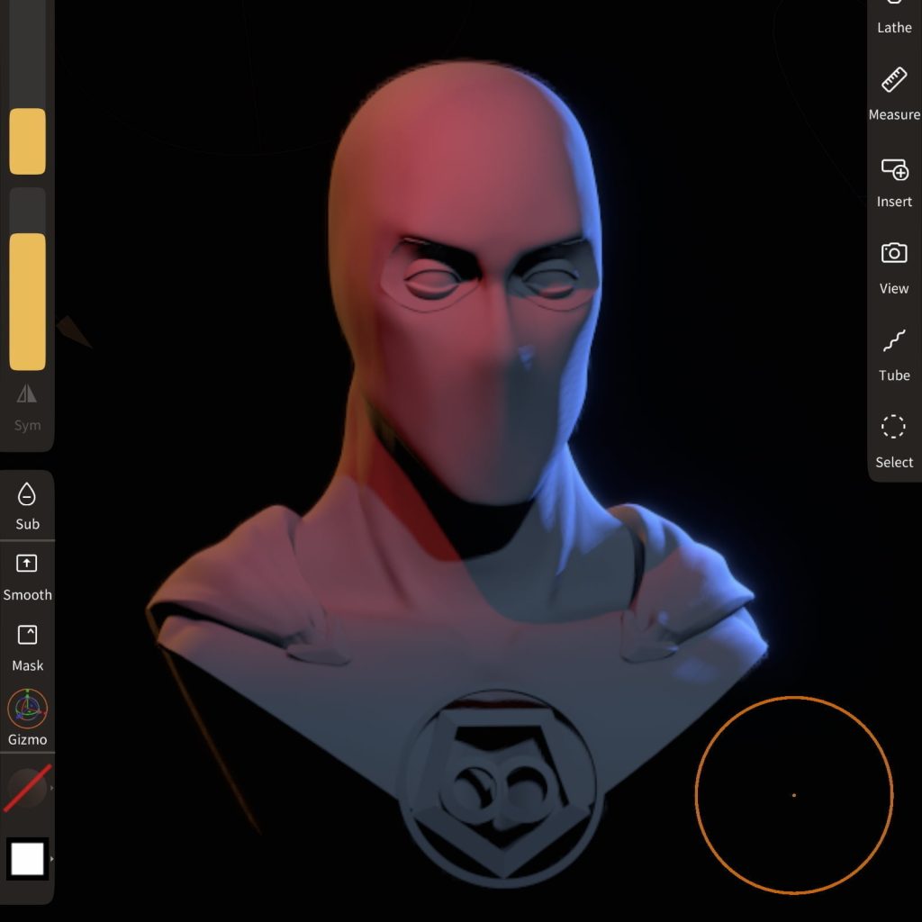 Busto de Rígon en 3D - modelo casi terminado